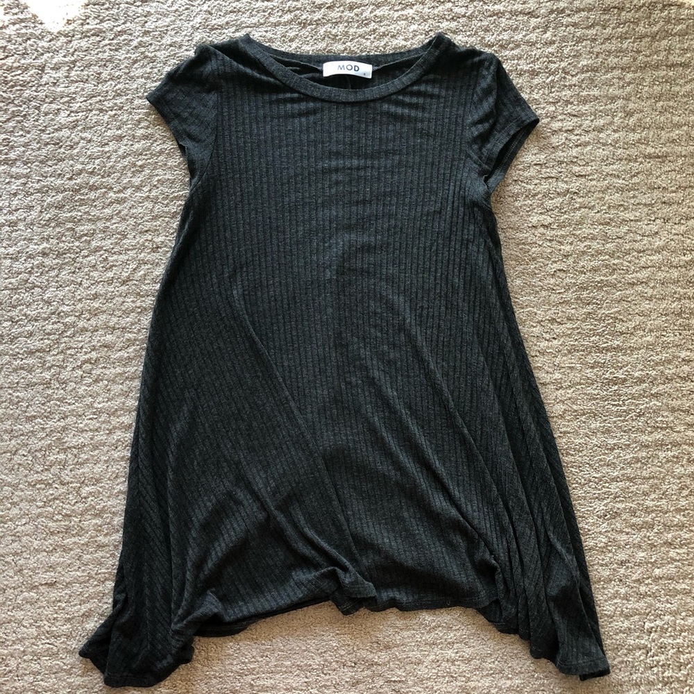 dark gray sweater dress